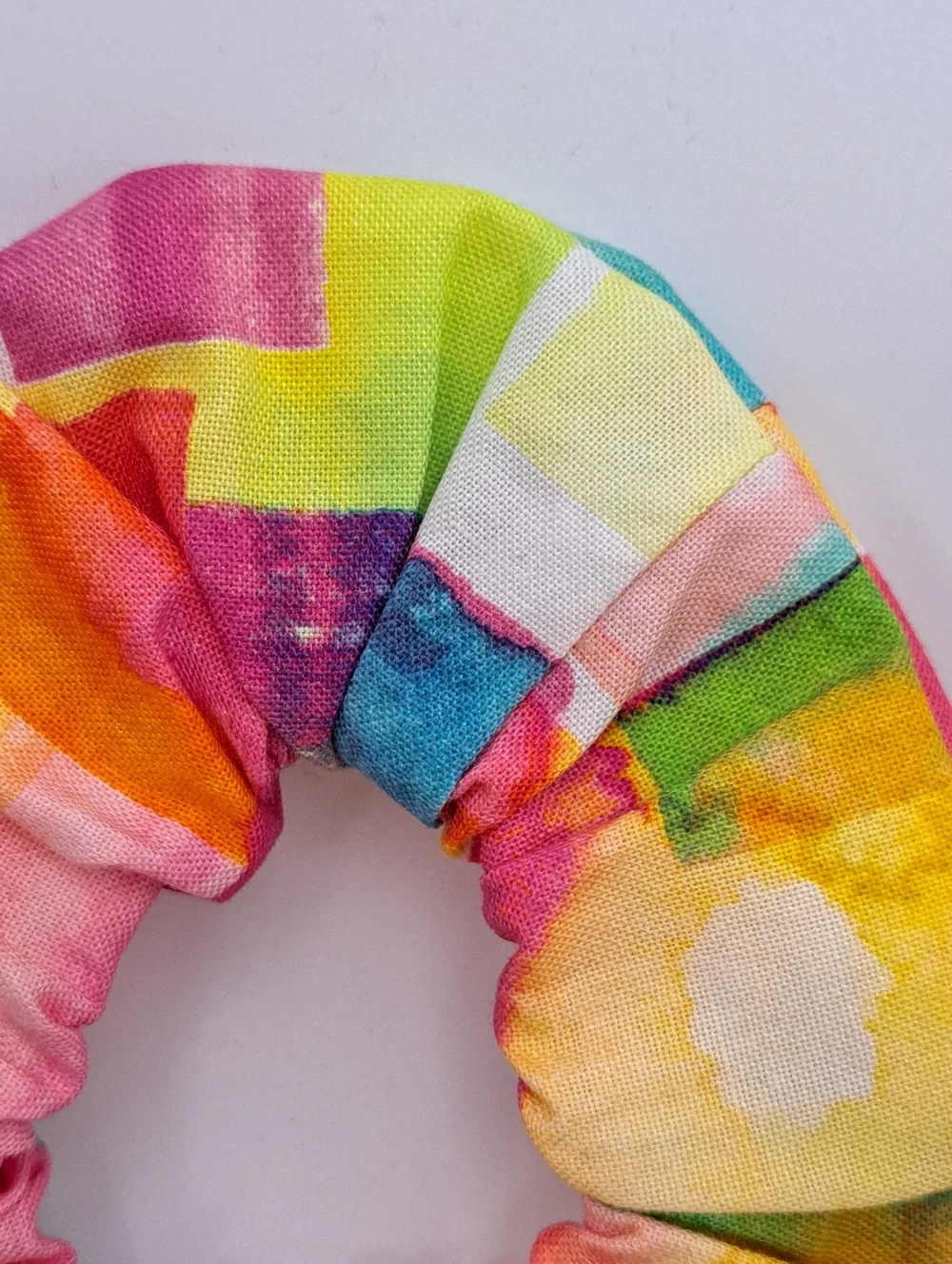 Colorful Rainbow Scrunchie Hair Tie Cotton Women's Accessory